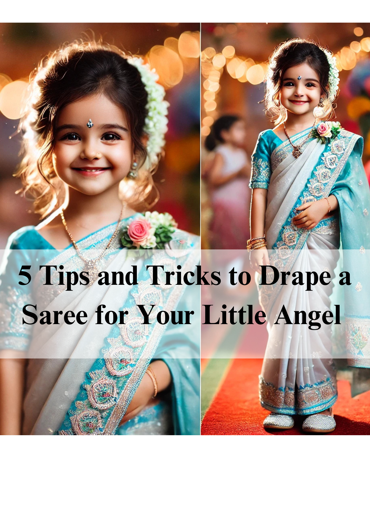 5 Tips and Tricks to Drape a Saree for Your Little Angel