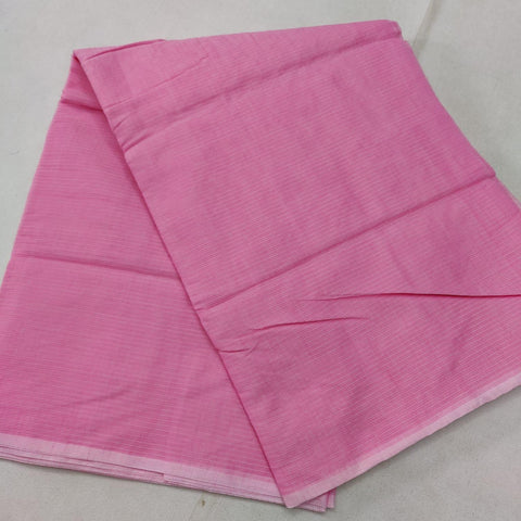 Kota Cotton Plain Saree- Pink Color - Trend In Need