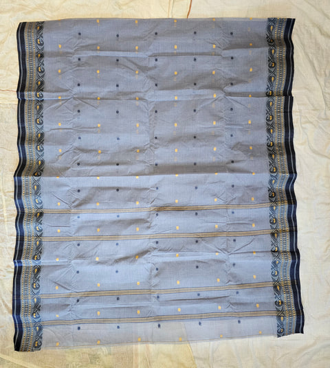 ముల్ ముల్ కాటన్ జమ్దానీ చీర విత్ రన్నింగ్ బ్లౌజ్ - ఎరుపు రంగు