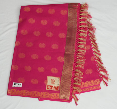 Sayali Pure Cotton Zari Woven Saree - Pink Color
