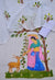 Full view of Rajasthani Kota Hand Painted Suit with nature-inspired patterns.