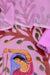 Close-up of lavender Rajasthani Kota Hand Painted Suit with intricate hand-painted motifs.