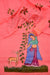 Full view of red Kota Doria Hand Painted Suit, showcasing vibrant designs and matching dupatta.