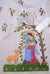 Full view of Rajasthani Kota Hand Painted Suit in white, showcasing hand-painted nature-inspired designs.
