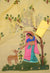 Full view of yellow Kota Doria Hand Painted Suit, featuring vibrant hand-painted designs and a matching dupatta.