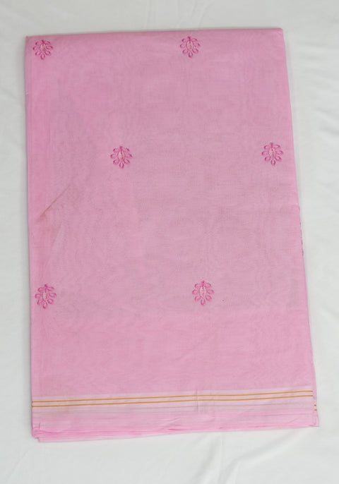 Arpita Pure Cotton Embroidered Saree - Pink Color