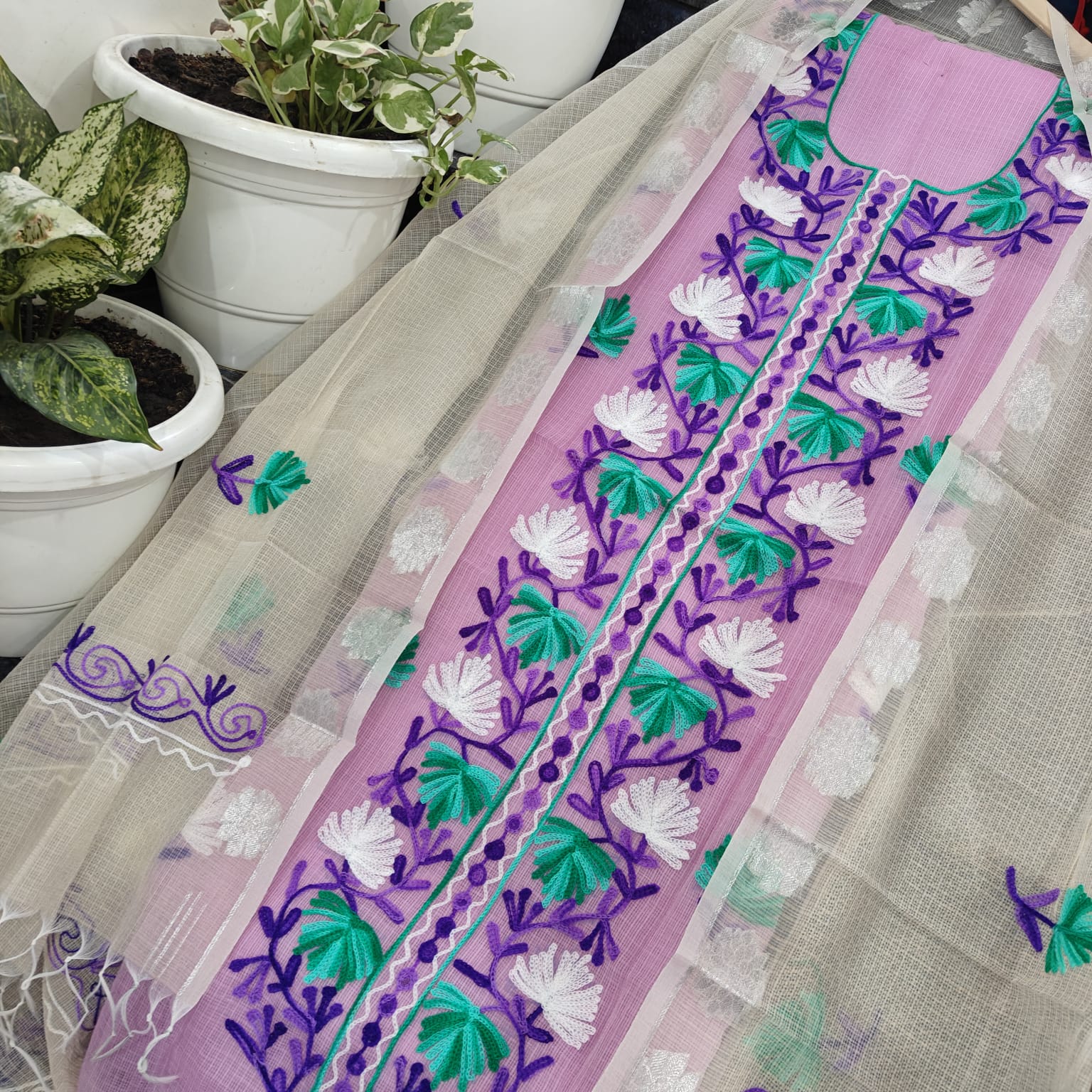 aari work dress design Aari work designer frok Gowniverse