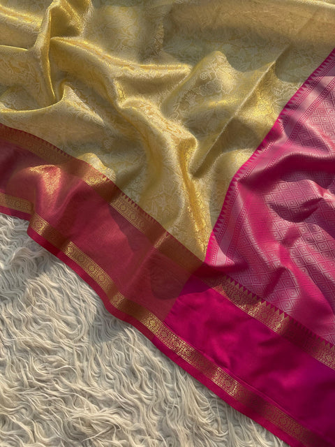 Banarasi Tissue Silk Saree – Golden Color