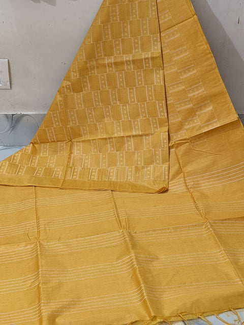 Buta Woven Bhagalpuri Silk Saree - Yellow Color