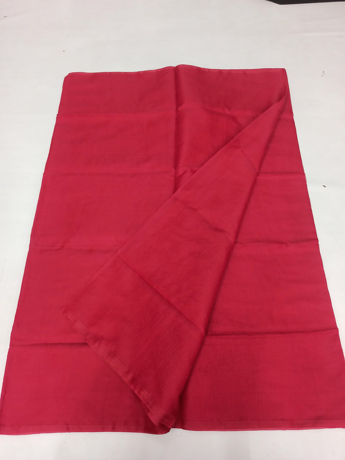 Kota Doria Plain Cotton Mix Saree - Maroon Color