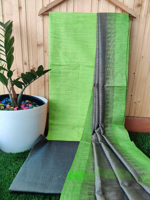 Handwoven Cotton Suit - Green Color