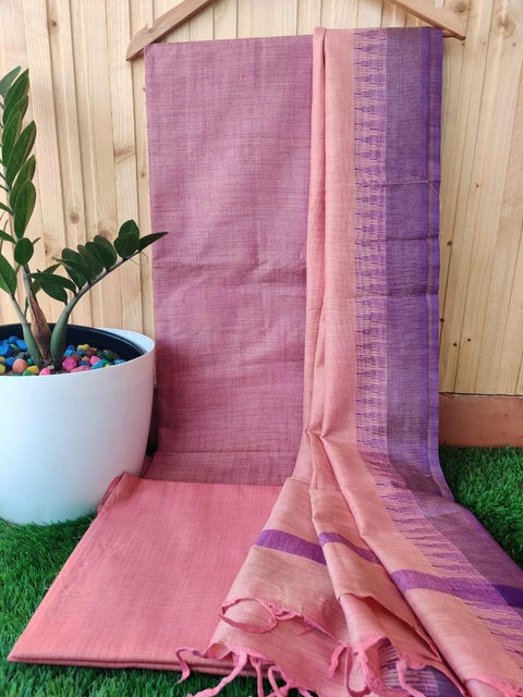Handwoven Cotton Suit - Purple Color
