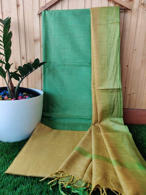 Handwoven Cotton Suit - Sea Green Color