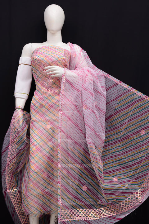 Pure Cotton Gota Patti Work Suits - Pink Colour
