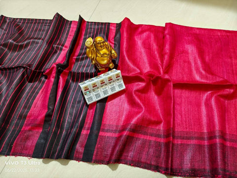 Pure Gicha Silk Saree - Pink Colour