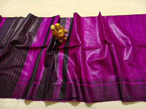 Pure Gicha Silk Saree - Purple Colour