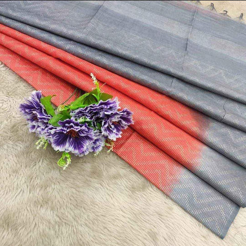 Tussar Semi Silk Saree  - Grey Color