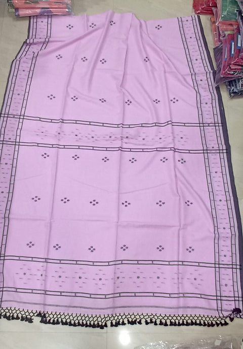 Traditional Cotton Jamdani Weaving Saree - Pink Color