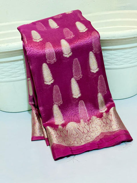 Banarasi Katan Tissue Soft Silk Saree - Pink Color