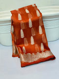 Banarasi Katan Tissue Soft Silk Saree - Orange Color