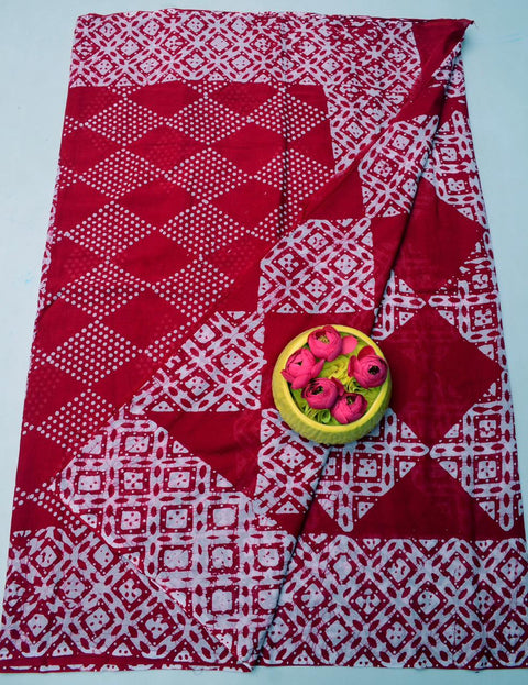 ముల్ముల్ కాటన్ చీర - ఆకుపచ్చ రంగు