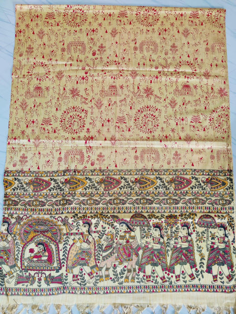 Handwoven Cotton Silk Printed Dupatta - Trend In Need