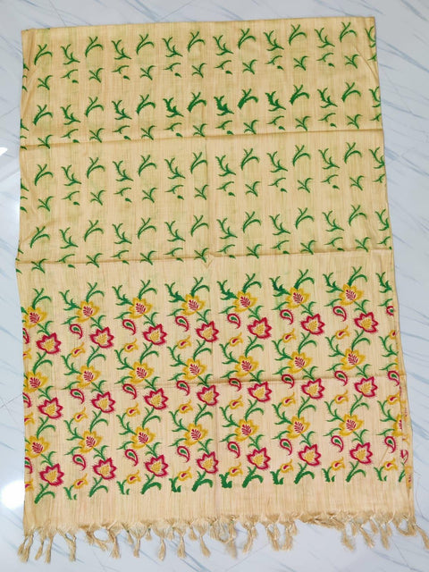 Handwoven Cotton Silk Printed Dupatta - Trend In Need