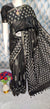 Katan Staple Silk Printed Saree - Black Color - Trend In Need