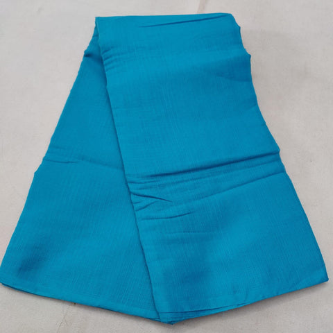 Kota Cotton Plain Saree - Blue Color - Trend In Need