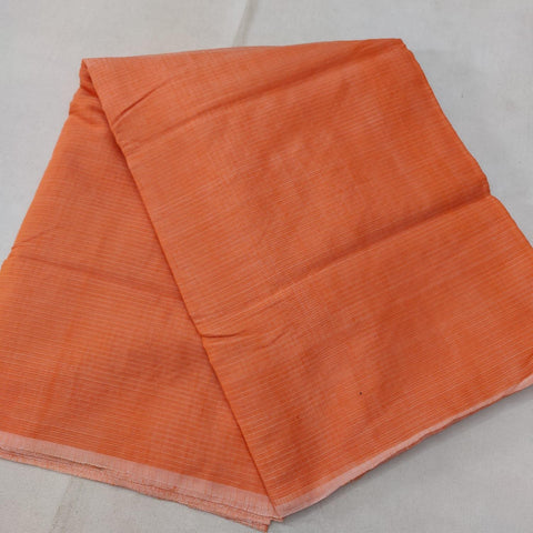Kota Cotton Plain Saree - Light Orange - Trend In Need