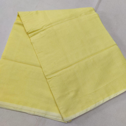 Kota Cotton Plain Saree - Light Yellow - Trend In Need