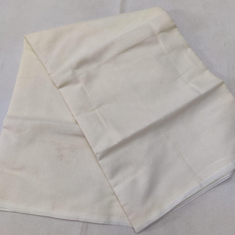 Kota Cotton Plain Saree - Off White Color - Trend In Need