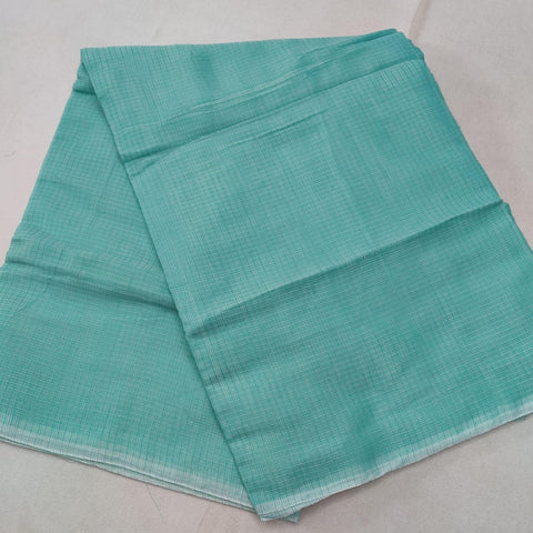 Kota Cotton Plain Saree - Sea Green Color - Trend In Need