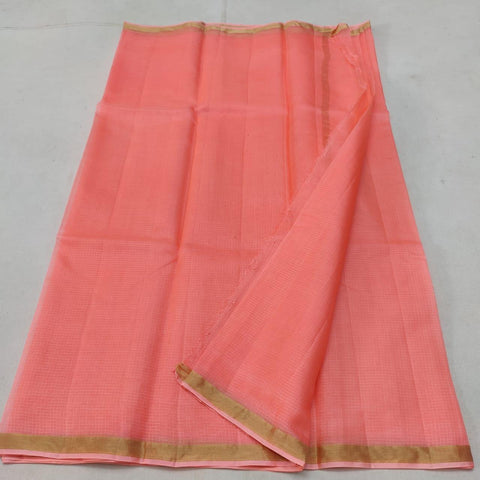 Kota Pure Silk Saree - Peach - Trend In Need