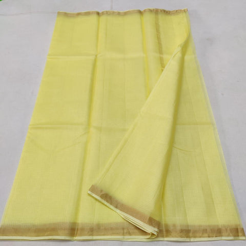 Kota Pure Silk Saree - Yellow - Trend In Need