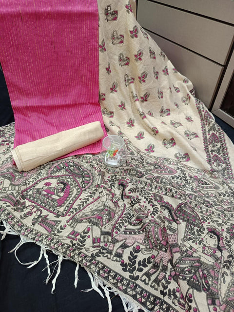 Matka Cotton Printed Suit - Pink - Trend In Need