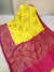 Banarasi Semi Dupion Soft Silk Yellow Rani Pink Color Saree - Trend In Need