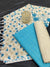 Blue Color Semi Raw Silk Dress Material With Handwoven Cotton Silk Dupatta - Trend In Need
