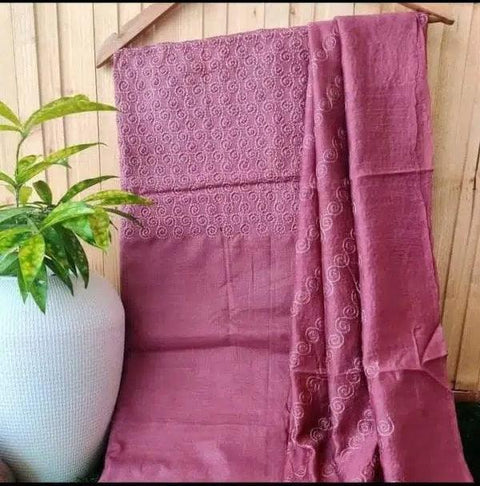 Cotton Silk Pink Color Dress Material - Trend In Need