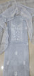 Grey Color Kota Doria Cotton Embroidered Dress Material - Trend In Need