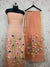 Hand Brush Painted Kota Doria Cotton Mix Peach Color Dress Material - Trend In Need