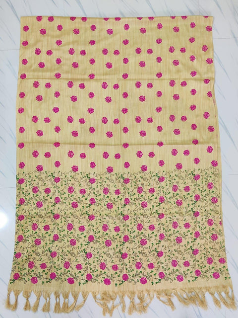 Handwoven Cotton Silk Printed Dupatta - Trend In Need