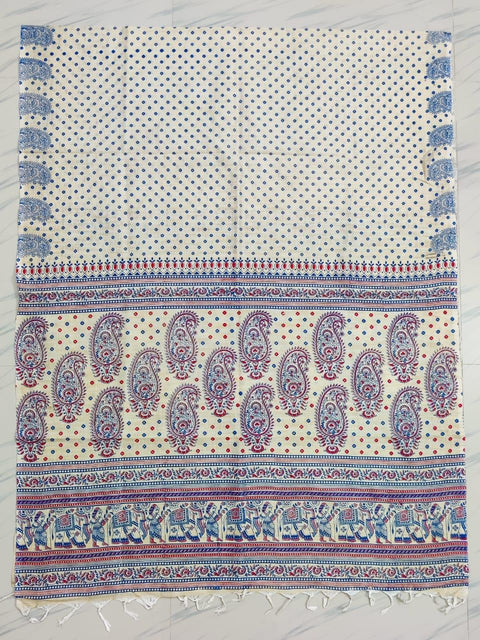 Handwoven Cotton Silk Printed Dupatta - Trend In Need