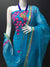 Kota Doria Cotton Aari Work Blue Color Dress Material - Trend In Need