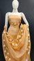 Kota Doria Cotton Aari Work Orange Color Dress Material - Trend In Need
