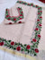 Kota Doria Cotton Aari Work Pink Color Dress Material - Trend In Need