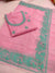 Kota Doria Cotton Aari Work Pink Color Dress Material - Trend In Need