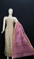 Kota Doria Cotton Block Printed Beige Pink Color Dress Material - Trend In Need