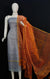 Kota Doria Cotton Block Printed Gray Orange Color Dress Material - Trend In Need