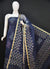 Kota Doria Cotton Block Printed Navy Blue Color Dress Material - Trend In Need